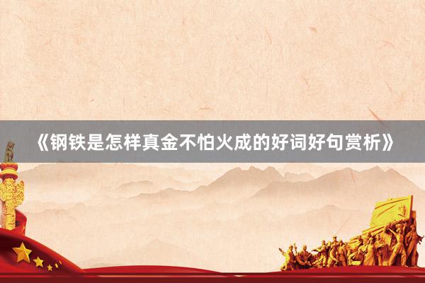 《钢铁是怎样真金不怕火成的好词好句赏析》